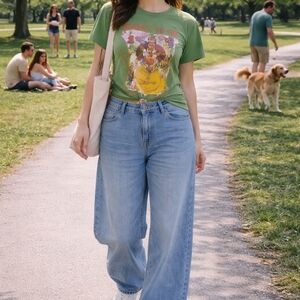 Simply Vera Vera Wang Light Blue Wide Leg High-Rise Jeans - Vintage Wash